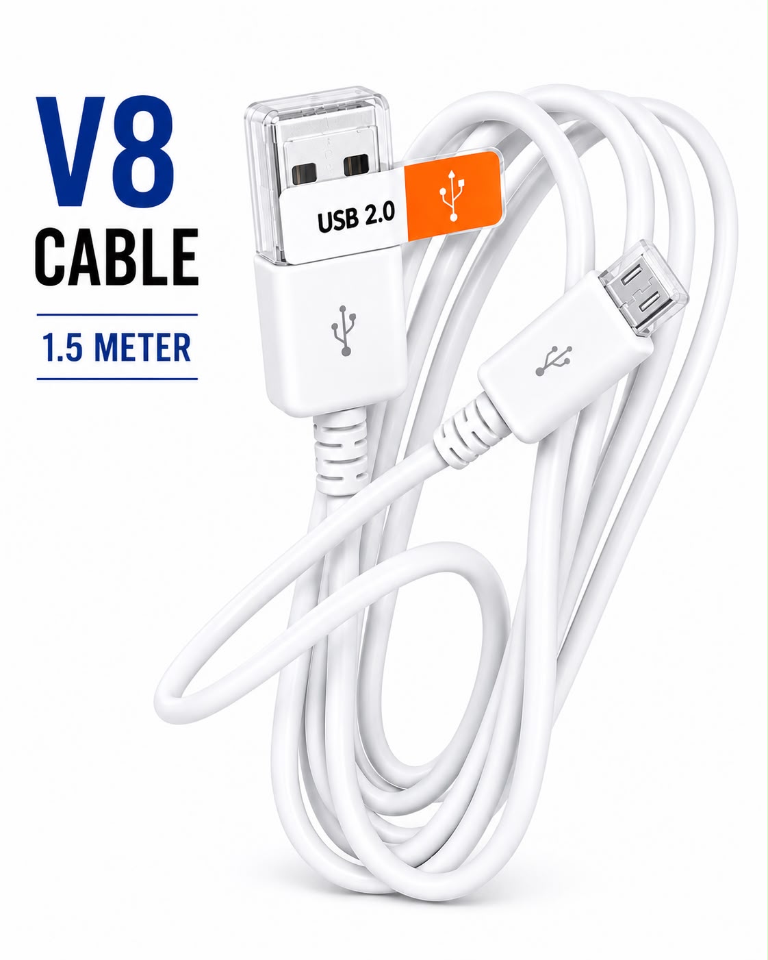 V8 1.5 METER OG CABEL