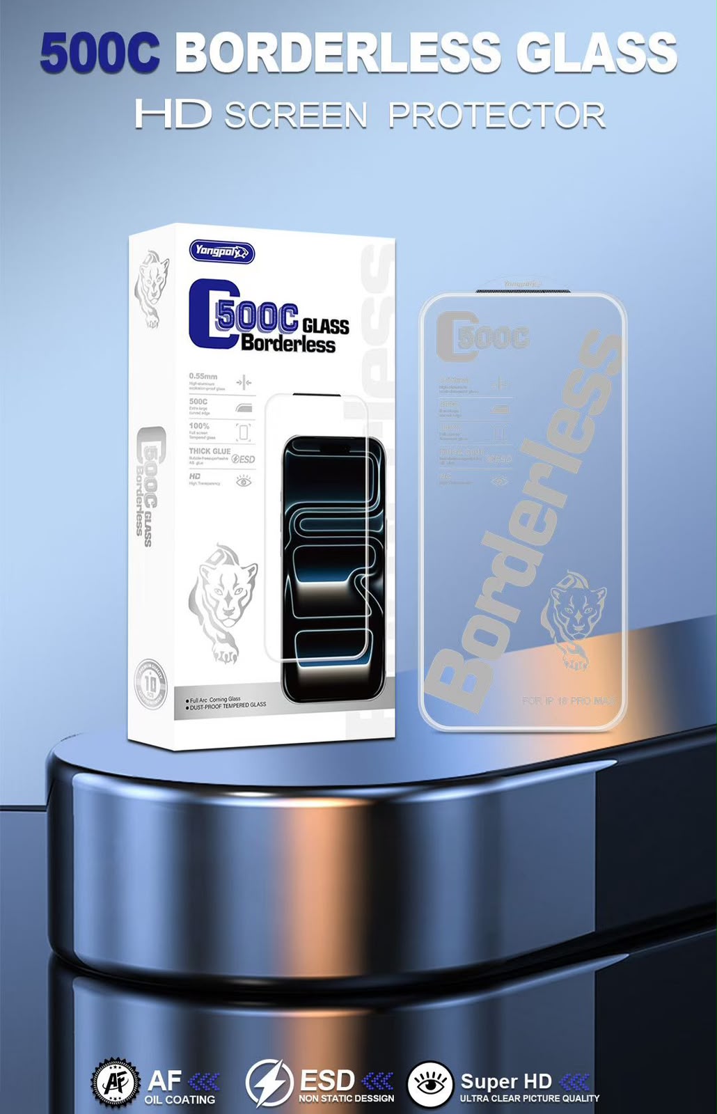 YONGPOLY 500C BORDER LESS GLASS