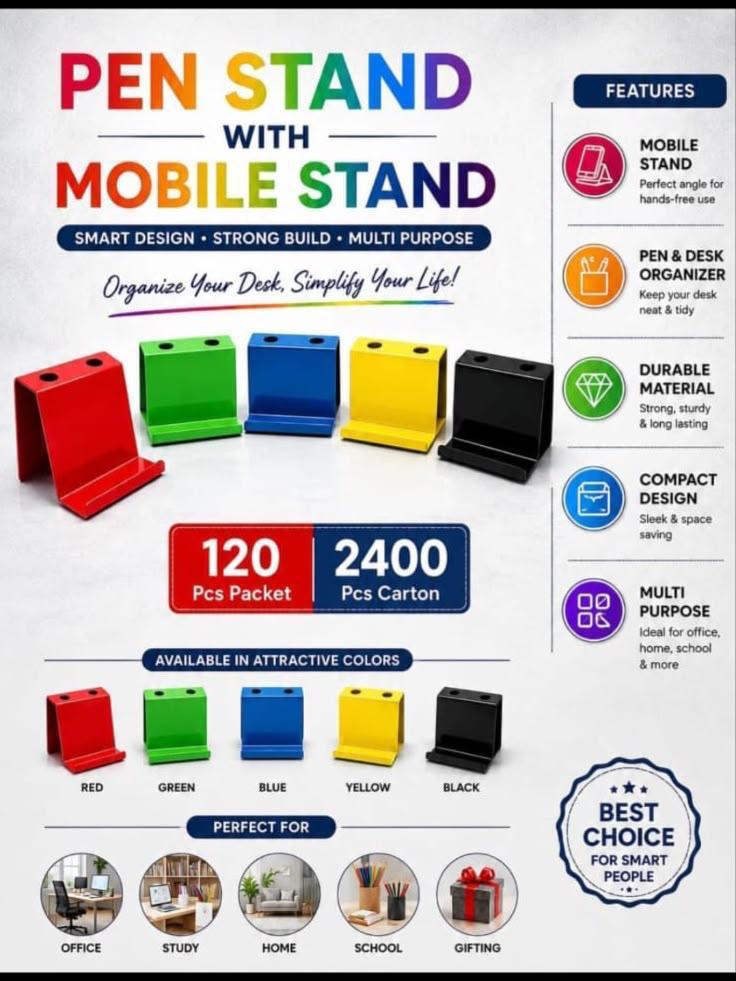PEN STAND WITH MOBILES STAND