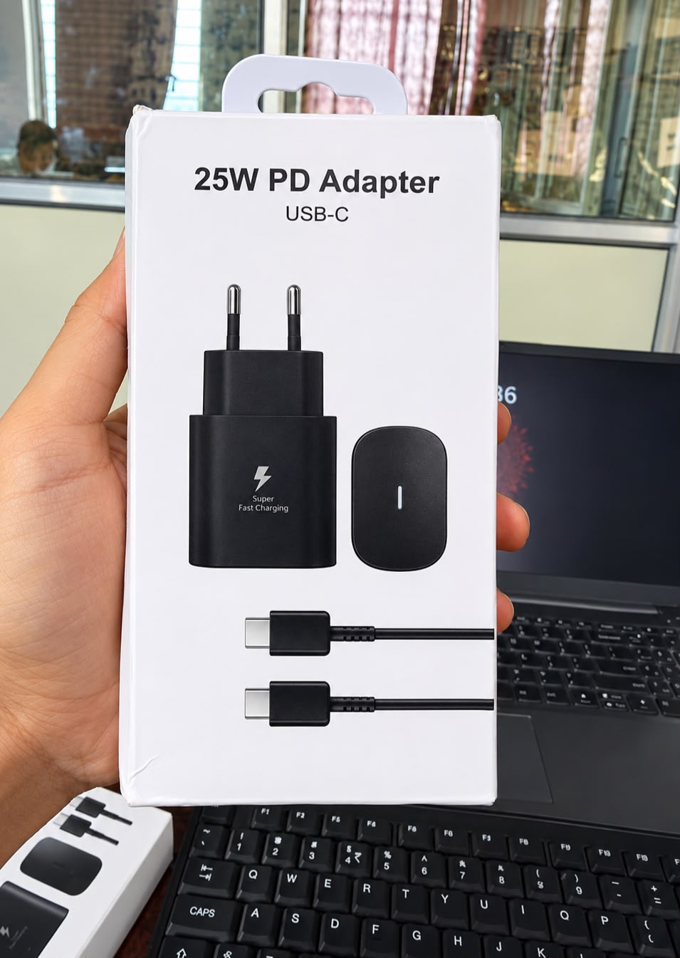 SAMSUNG 25W PD ADAPTER WITH CHARGING CABEL