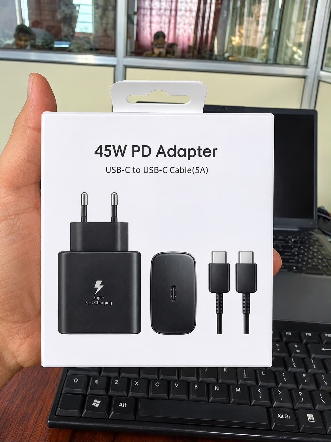 SAMSUNG 45W PD ADAPTER WITH CHARGING CABEL