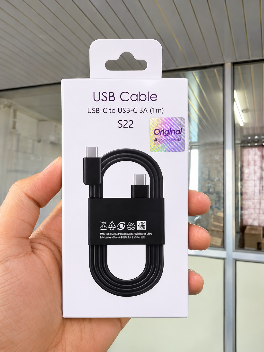 S22 USB-C TO USB -C 3A (1M)